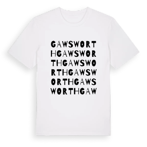 Gawsworth ordlek t-shirt – ekologisk bomull t-shirt från Pinshirt