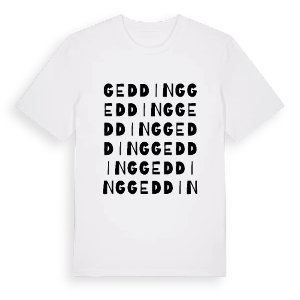 Gedding ordlek t-shirt – ekologisk bomull t-shirt från Pinshirt