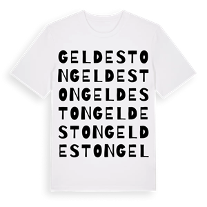 Geldeston ordlek t-shirt – ekologisk bomull t-shirt från Pinshirt