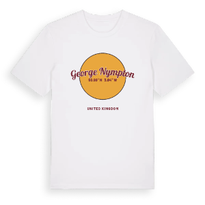 George Nympton cirkel t-shirt – ekologisk bomull t-shirt från Pinshirt