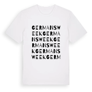 Germansweek ordlek t-shirt – ekologisk bomull t-shirt från Pinshirt