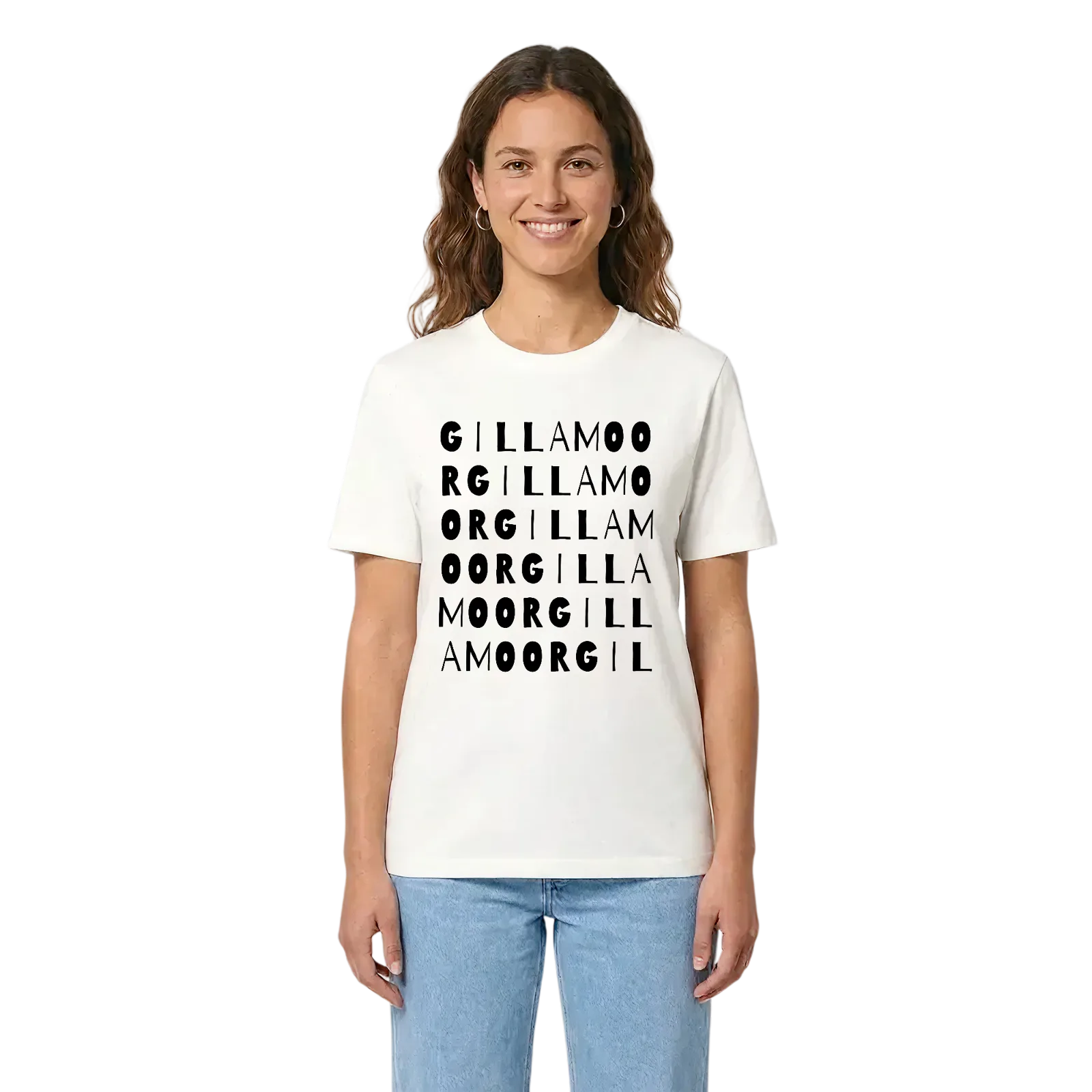 Gillamoor ordlek t-shirt – White, i miljö