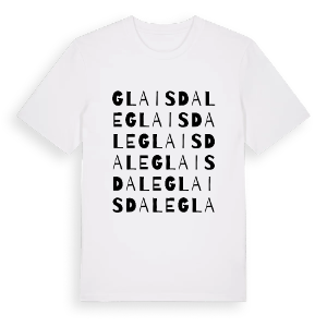 Glaisdale ordlek t-shirt – ekologisk bomull t-shirt från Pinshirt