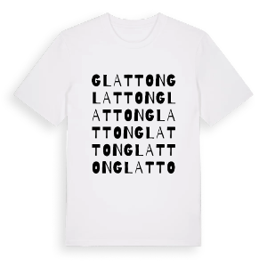 Glatton ordlek t-shirt – ekologisk bomull t-shirt från Pinshirt
