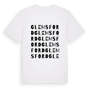 Glemsford ordlek t-shirt – ekologisk bomull t-shirt från Pinshirt