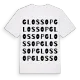 Glossop ordlek t-shirt