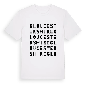 Gloucestershire ordlek t-shirt – ekologisk bomull t-shirt från Pinshirt