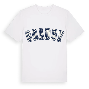 Goadby college t-shirt – ekologisk bomull t-shirt från Pinshirt