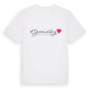 Goadby hjärta t-shirt – ekologisk bomull t-shirt från Pinshirt