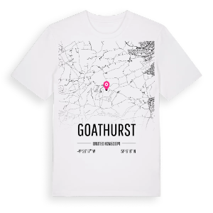 Goathurst karta t-shirt – ekologisk bomull t-shirt från Pinshirt