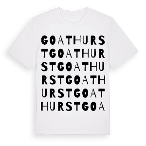 Goathurst ordlek t-shirt – ekologisk bomull t-shirt från Pinshirt
