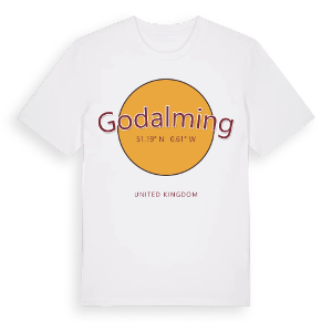 Godalming cirkel t-shirt – ekologisk bomull t-shirt från Pinshirt