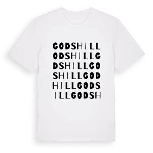 Godshill ordlek t-shirt – ekologisk bomull t-shirt från Pinshirt
