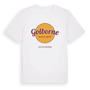 Golborne cirkel t-shirt – ekologisk bomull t-shirt från Pinshirt