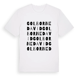 Golborne David ordlek t-shirt – ekologisk bomull t-shirt från Pinshirt