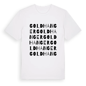 Goldhanger ordlek t-shirt – ekologisk bomull t-shirt från Pinshirt