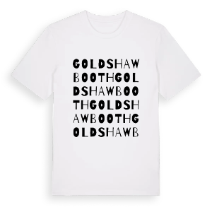 Goldshaw Booth ordlek t-shirt – ekologisk bomull t-shirt från Pinshirt