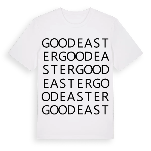 Good Easter ordlek t-shirt – ekologisk bomull t-shirt från Pinshirt