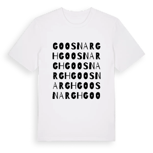 Goosnargh ordlek t-shirt – ekologisk bomull t-shirt från Pinshirt