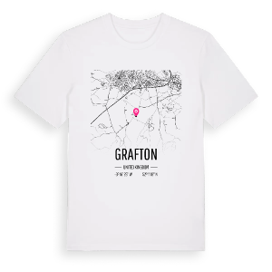 Grafton karta t-shirt – ekologisk bomull t-shirt från Pinshirt