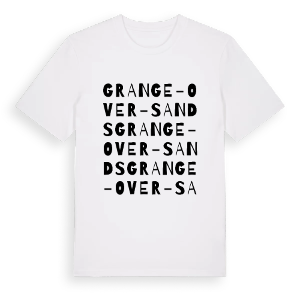 Grange-over-Sands ordlek t-shirt – ekologisk bomull t-shirt från Pinshirt