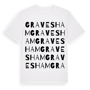 Gravesham ordlek t-shirt – ekologisk bomull t-shirt från Pinshirt