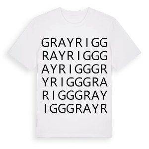 Grayrigg ordlek t-shirt – ekologisk bomull t-shirt från Pinshirt