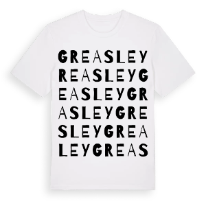 Greasley ordlek t-shirt – ekologisk bomull t-shirt från Pinshirt