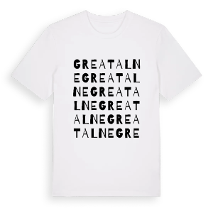 Great Alne ordlek t-shirt – ekologisk bomull t-shirt från Pinshirt