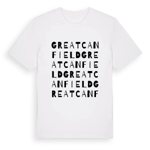 Great Canfield ordlek t-shirt – ekologisk bomull t-shirt från Pinshirt