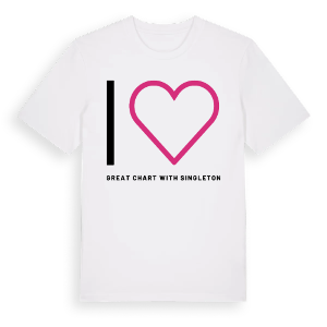 Jag älskar Great Chart with Singleton t-shirt stort tryck – ekologisk bomull t-shirt från Pinshirt
