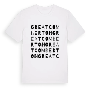Great Comberton ordlek t-shirt – ekologisk bomull t-shirt från Pinshirt