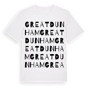 Great Dunham ordlek t-shirt – ekologisk bomull t-shirt från Pinshirt