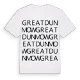Great Dunmow ordlek t-shirt