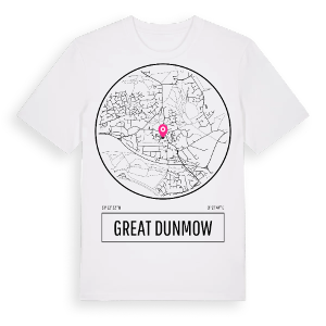 Great Dunmow t-shirt – ekologisk bomull t-shirt från Pinshirt