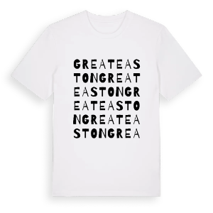 Great Easton ordlek t-shirt – ekologisk bomull t-shirt från Pinshirt