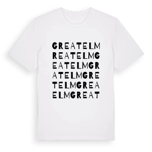 Great Elm ordlek t-shirt – ekologisk bomull t-shirt från Pinshirt