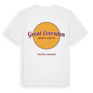 Great Eversden cirkel t-shirt – ekologisk bomull t-shirt från Pinshirt