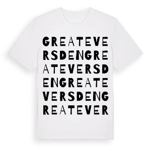 Great Eversden ordlek t-shirt – ekologisk bomull t-shirt från Pinshirt