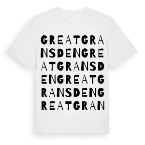 Great Gransden ordlek t-shirt – ekologisk bomull t-shirt från Pinshirt