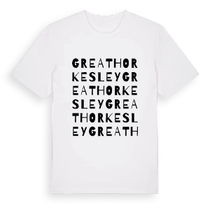 Great Horkesley ordlek t-shirt – ekologisk bomull t-shirt från Pinshirt