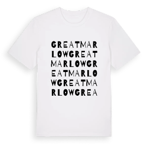 Great Marlow ordlek t-shirt – ekologisk bomull t-shirt från Pinshirt