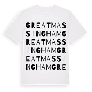 Great Massingham ordlek t-shirt – ekologisk bomull t-shirt från Pinshirt