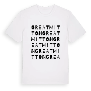 Great Mitton ordlek t-shirt – ekologisk bomull t-shirt från Pinshirt