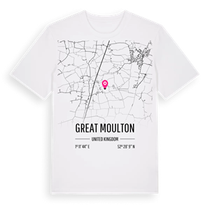 Great Moulton karta t-shirt – ekologisk bomull t-shirt från Pinshirt