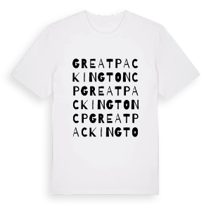 Great Packington CP ordlek t-shirt – ekologisk bomull t-shirt från Pinshirt