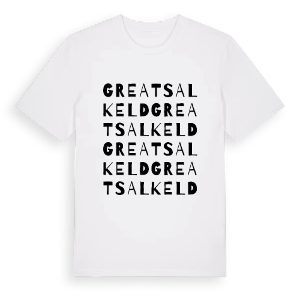 Great Salkeld ordlek t-shirt – ekologisk bomull t-shirt från Pinshirt