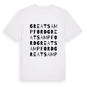 Great Sampford ordlek t-shirt – ekologisk bomull t-shirt från Pinshirt