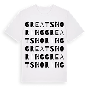 Great Snoring ordlek t-shirt – ekologisk bomull t-shirt från Pinshirt