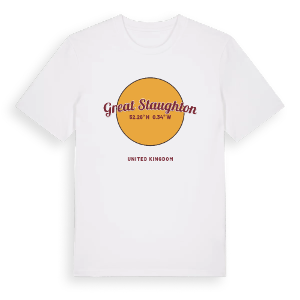Great Staughton cirkel t-shirt – ekologisk bomull t-shirt från Pinshirt